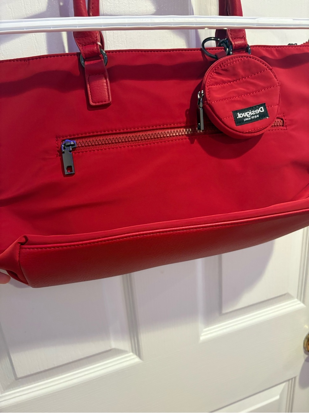 Desigual Red Tote with Embroidered Details - Picture 4 of 7